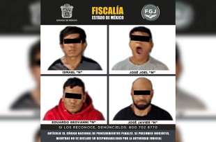 Ismael “N”, José Joel “N”, José Javier “N” y Eduardo Geovanni “N”, alias “El Camello”, fueron ingresados al Centro Penitenciario y de Reinserción Social de Texcoco.