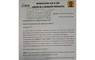 El documento está  firmado por José Antonio Lira, representante propietario ante el órgano electoral