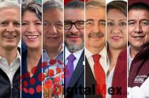 Alfredo del Mazo, Delfina Gómez, Higinio Martínez, Horacio Duarte, Ricardo Sodi, Xóchitl Flores, Felipe Arvizu