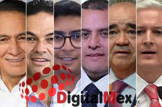 Mario Santana, Enrique Vargas, Iván Esquer, Ariel Juárez, Maurilio Hernández, Alfredo del Mazo