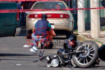 Una pareja de motociclistas se accidentó en calles de la Colonia Cuauhtémoc