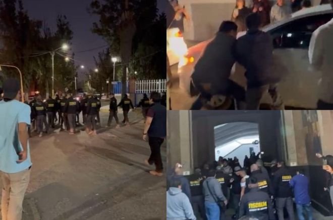 Los estudiantes advirtieron a los agentes ministeriales que en caso de regresar a la casa universitaria, les mostrarán el “poder estudiantil”.