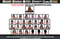 Esquema de la estructura y operación de la célula criminal “Los Alfas”, desarticulada durante un operativo en Toluca y Zinacantepec