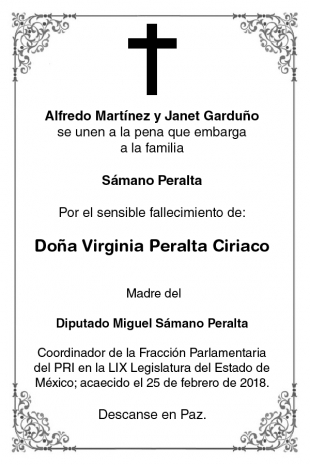 Doña Virginia Peralta Ciriaco