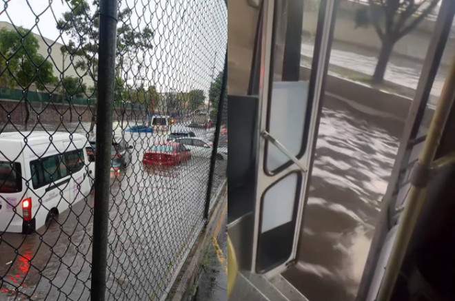 Inundaciones afectaron a automovilistas y peatones