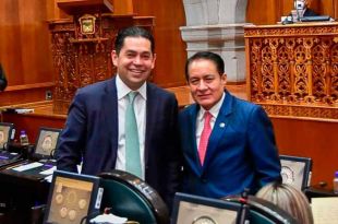 Legisladores priistas Guillermo Zamacona Urquiza y Mario Santana Carbajal