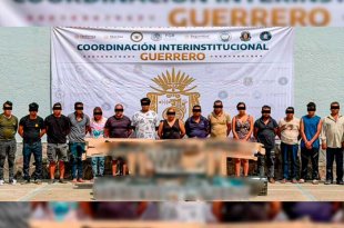 Autoridades detienen a 16 presuntos integrantes de "Los Ardillos" tras un operativo especial en Guerrero.