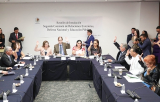 Instalan Segunda Comisión de Relaciones Exteriores, Defensa Nacional y Educación Pública