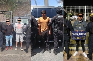La tercera detención tuvo lugar en la colonia Altamirano, donde Carlos &quot;N&quot; y Francisco Javier &quot;N&quot; fueron arrestados por portación de un arma de fuego calibre 9 milímetros.