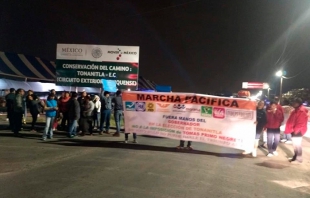 Amenazan habitantes de Tonanitla con cerrar la autopista México-Pachuca