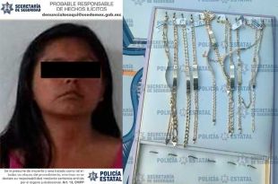 La sorprenden robando joyas de oro en Toluca