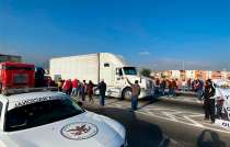 Los manifestantes se habían colocado en ambos sentidos de la caseta, a la altura del municipio de Tecámac