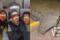 Los detenidos fueron identificados como Katya Fernanda “N”, de 31 años; Enrique “N”, de 37; y Jesús “N”, de 29.