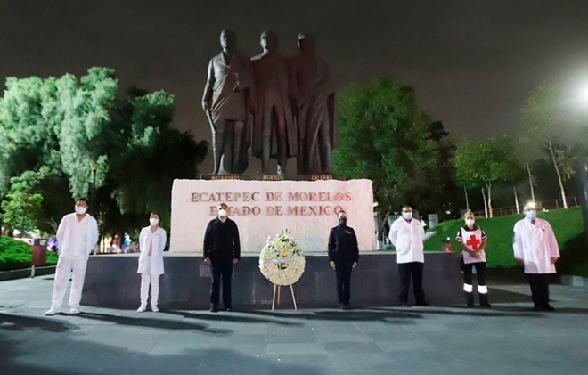 Rinden homenaje a los habitantes de #Ecatepec fallecidos por #Covid-19