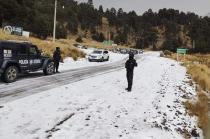 Desde el martes, se ha registrado la caída de aguanieve, lo que atrajo a los turistas.