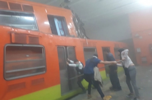 #Video: Brutal accidente en el #MetroCDMX #Tacubaya, chocan trenes