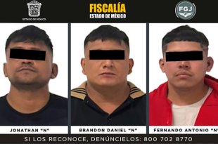 Tres presuntos integrantes de “Los Chons” fueron detenidos por su probable participación en el robo con violencia de una motocicleta en Tlalnepantla.