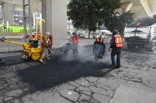 Más de 100 baches que afectaban a los automovilistas quedaron reparados