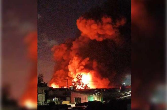 Trascendió que ahí se almacenaban pipas cargadas con combustible.