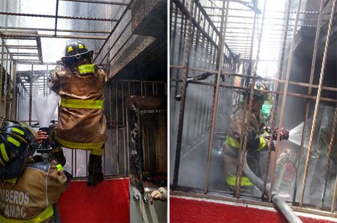 Los bomberos acudieron a la Quinta Cerrada de Cipreses número 5, para controlar las llamas