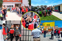 La alcaldesa supervisó la operación desde el Centro de Mando C4, verificando alertas sísmicas, videovigilancia y protocolos de actuación