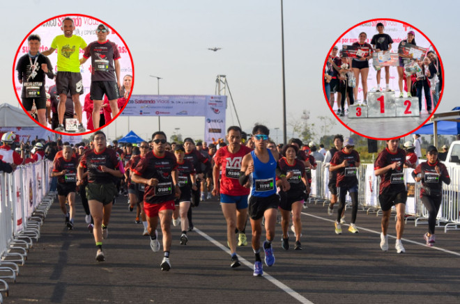 Participantes y ganadores de la carrera “Todo México Salvando Vidas”