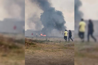 Momento de la explosión de una vivienda en Zumpango