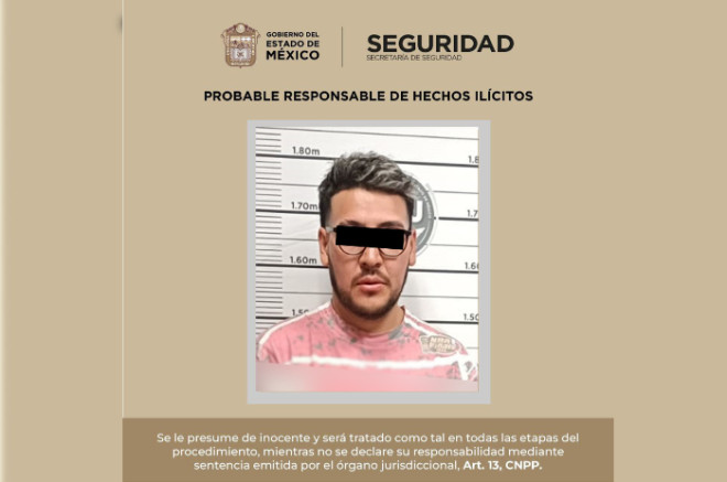 José “N”, de 36 años, fue detenido por elementos de la SSEM en Ixtapan de la Sal