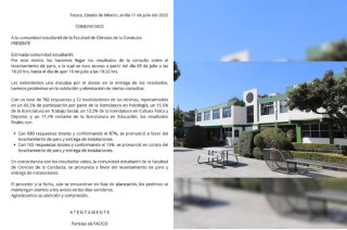 Comunicado de paristas tras consulta en FACICO