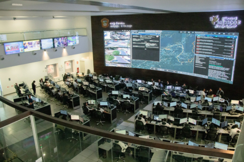 Mesas de trabajo operativas en el C5 del Estado de México