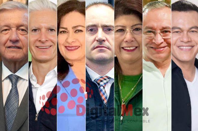 Andrés Manuel, Alfredo del Mazo, Jacqueline García, Rodrigo Martínez, Mariela Gutiérrez, Raymundo Martínez, Juan Zepeda 