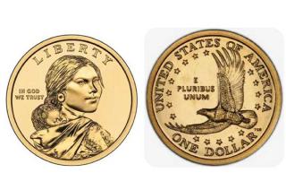 Esta moneda es conocida como Sacagawea Dollar