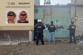 Elementos de la SSEM detuvieron a dos hombres y aseguraron un inmueble en Acolman.