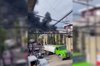 Incendio en fábrica de espumas en Ecatepec
