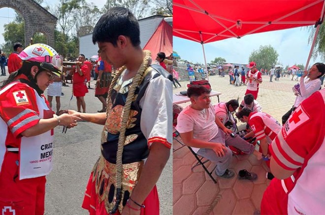 En estas acciones participaron un total de 224 voluntarios de Cruz Roja Mexicana de la Coordinación Estatal de Socorros del Estado de México.