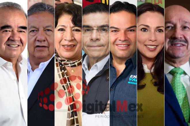 Maurilio Hernández, Higinio Martínez, Delfina Gómez, Enrique Jacob, Enrique Vargas, Angelina Carreño, Carlos Salinas 