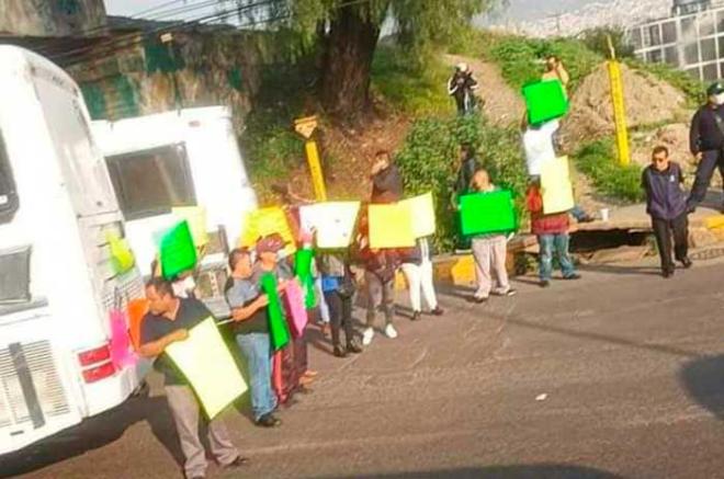 La protesta provocó asentamientos vehiculares.