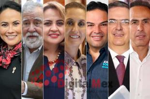 Alejandra del Moral, Alejandro Encinas, Ana Lilia Herrera, Claudia Sheinbaum, Enrique Vargas, Marcelo Ebrard, Ricardo Aguilar.