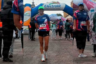 La mexiquense terminó séptima general con un tiempo oficial de 2:46:14.
