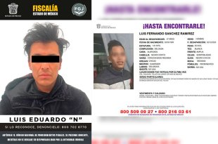 Luis Eduardo “N” es investigado por el secuestro de una persona cuyo cuerpo fue localizado días después dentro de una maleta en Toluca.