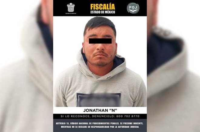 Fue aprehendido por su probable participación en el homicidio calificado de un hombre ocurrido en San Luis Mextepec, Zinacantepec.