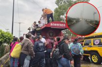 Personal de Protección Civil, Bomberos y Seguridad Pública realizó labores de apoyo y desalojo de agua.