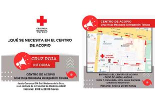 Cruz Roja Toluca convoca a la solidaridad ciudadana, ofreciendo diversas formas de contribuir a la recuperación de Acapulco.