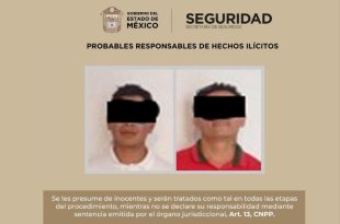 Elementos de la SSEM detuvieron a dos hombres durante un patrullaje preventivo en San Felipe del Progreso.