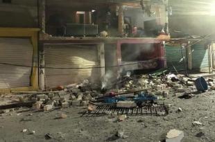 La explosión fue provocada por gas LP en una vivienda de la calle Francisco Villa, del poblado de Guadalupe Victoria.