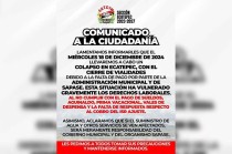 La protesta es liderada por el Sindicato Único de Trabajadores del Estado y Municipios (SUTEyM), quienes acusan el incumplimiento en el pago de sueldos, aguinaldo, prima vacacional, vales de despensa y otras prestaciones laborales.
