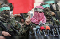 Integrantes del Movimiento de Resistencia Islámica (Hamás).