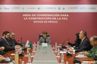 La gobernadora Delfina Gómez encabezó la reunión en materia de seguridad.