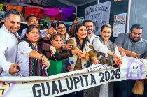 La presidenta municipal de Tianguistenco, Erika Olea, encabezó el corte de listón de la Expoferia Artesanal Gualupita 2026.
