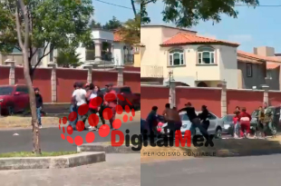 Video: Batalla campal frente a Town Square Metepec